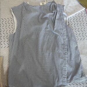 Anthropologie Dark Grey (almost black) and White Striped Top